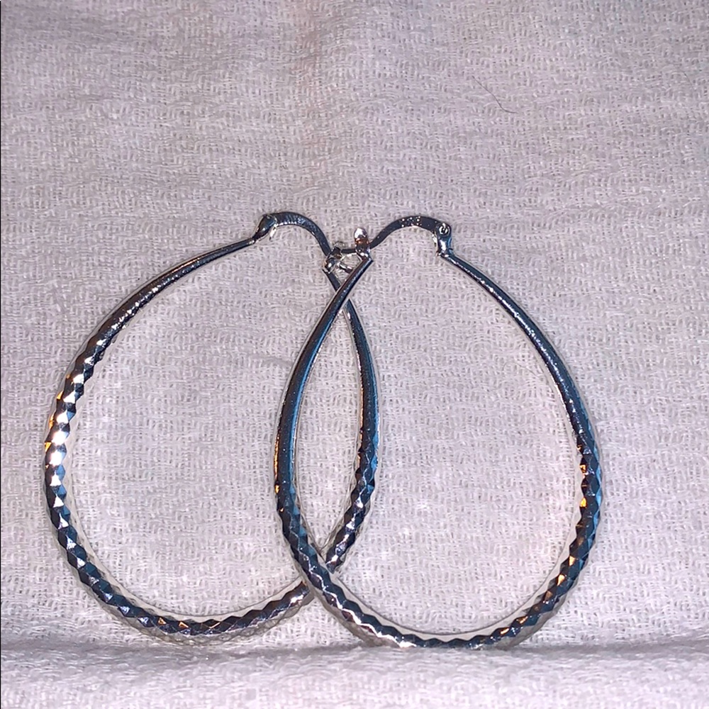 Pair of loop hoop earrings